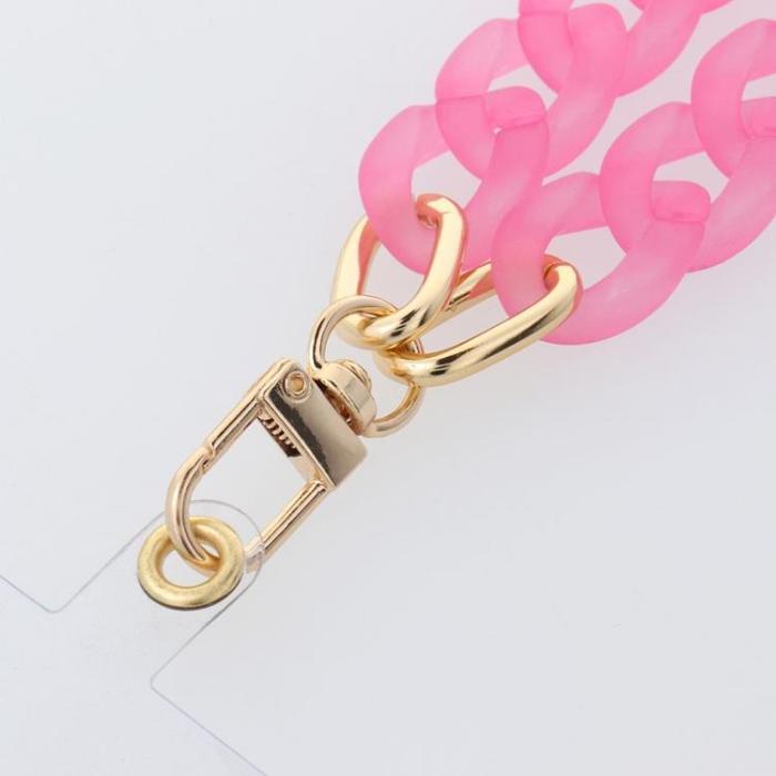A-One Brand - PANAMA Lång Mobilrem Lanyard 80cm (40cm i öglan) - Rosa