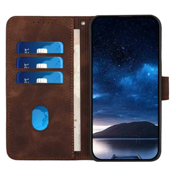A-One Brand - iPhone 17 Pro Max Plånboksfodral Butterfly Flower - Coffee