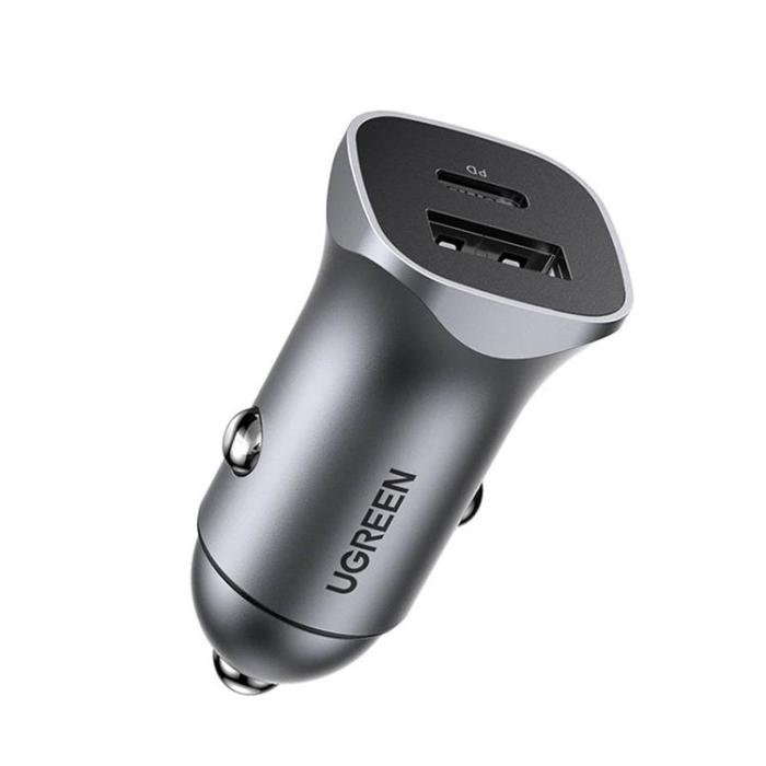 Ugreen - Ugreen PD Fast Billaddare USB-A Till USB-C 30W - Grå