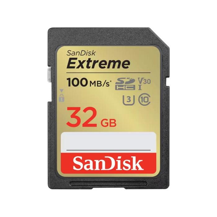 Sandisk - SanDisk Extreme SDHC-minneskort 32GB 100/60MB/s C10 V30 UHS-I U3