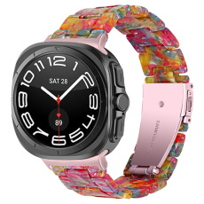 A-One Brand - Galaxy Watch 8/8 Classic (40/44/46mm) Armband Vattentät Acrylic - Candy Rainbow