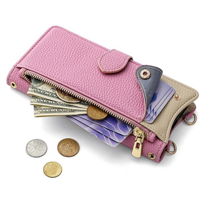 A-One Brand - OnePlus 15 5G Plånboksfodral Irregular Tail Style Läder - Rosa