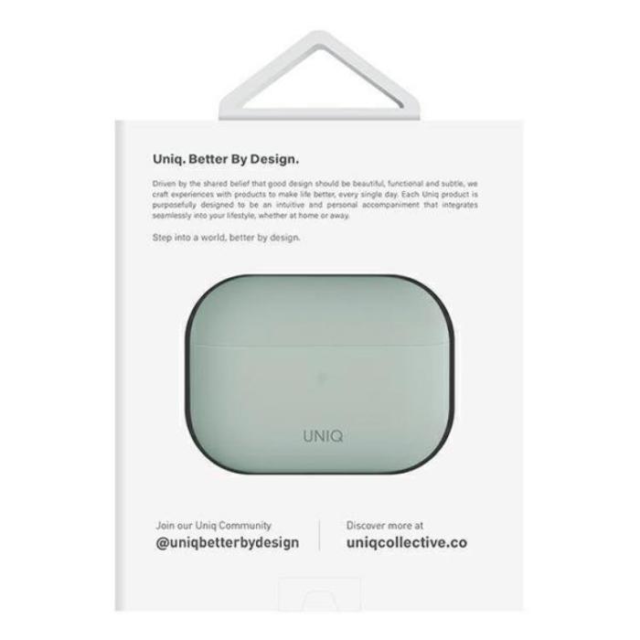 UNIQ - UNIQ AirPods Pro 2 Skal Lino Silikon - Mintgrön