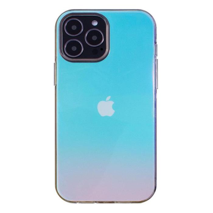 OEM - iPhone 12 Skal Aurora Neon Gel - Blå
