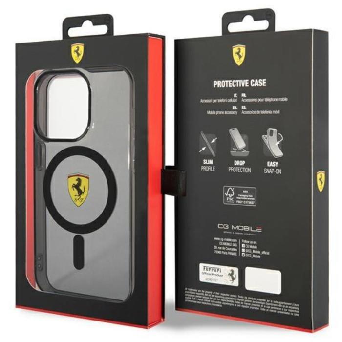 Ferrari - Ferrari iPhone 14 Pro Max Mobilskal Magsafe Translucent - Svart