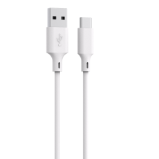 QUALO - QUALO USB-A till USB-C Kabel 1.5m 3A Recycling - Vit