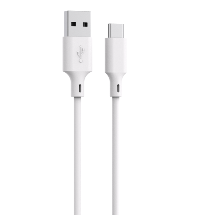QUALO - QUALO USB-A till USB-C Kabel 1.5m 3A Recycling - Vit