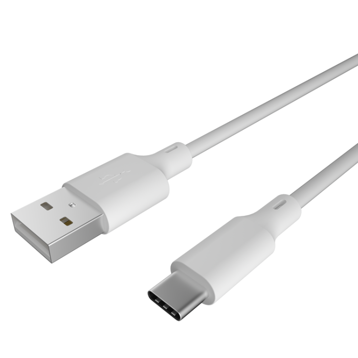 QUALO - QUALO USB-A till USB-C Kabel 1.5m 3A Recycling - Vit