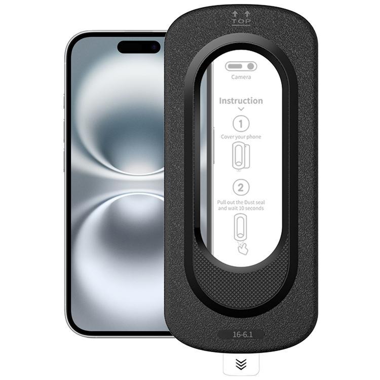 Härdat glas Skärmskydd För Apple iPhone 16 med Installationsverktyg | 5468 | AlltMobil