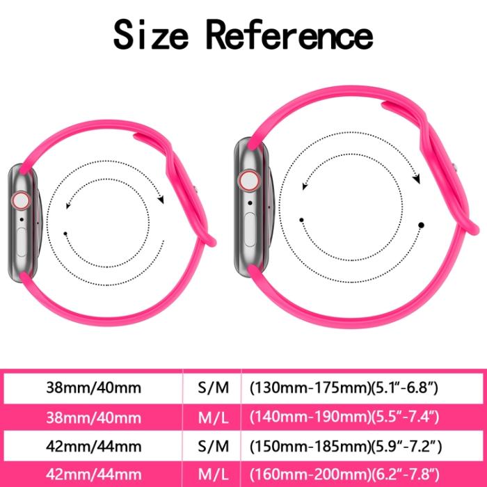 OEM - Apple Watch 7 41mm Armband Silikon - Barbie Rosa