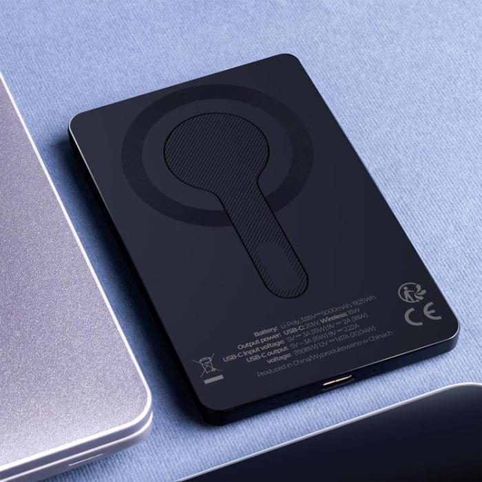 Maxlife - Maxlife Trådlös Powerbank 5000mAh 20W Magnetisk PD - Svart