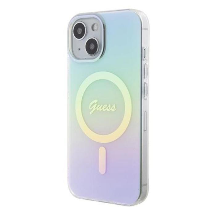 Guess - Guess iPhone 15 Plus Mobilskal Magsafe IML Iridescent - Turquoise