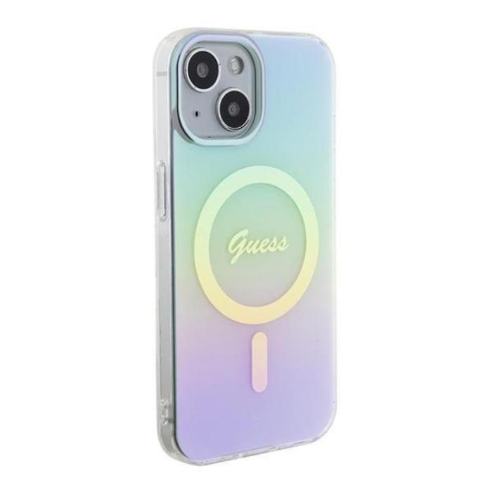 Guess - Guess iPhone 15 Plus Mobilskal Magsafe IML Iridescent - Turquoise