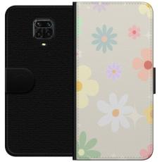 iSecrets - Pl&aring;nboksfodral till Xiaomi Redmi Note 9 Pro med fejdande blommor