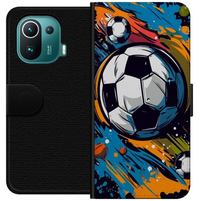 iSecrets - Plånboksfodral till Xiaomi Mi 11 Pro med Fotbollar
