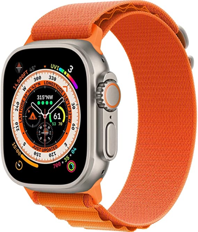 Apple Watch 4/5/6/7/8/SE (38/40/41mm) Loop Nylon Band - Orange | 5122 | AlltMobil