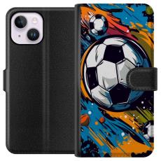 iSecrets - Plånboksfodral till Apple iPhone 14 Plus med Fotbollar