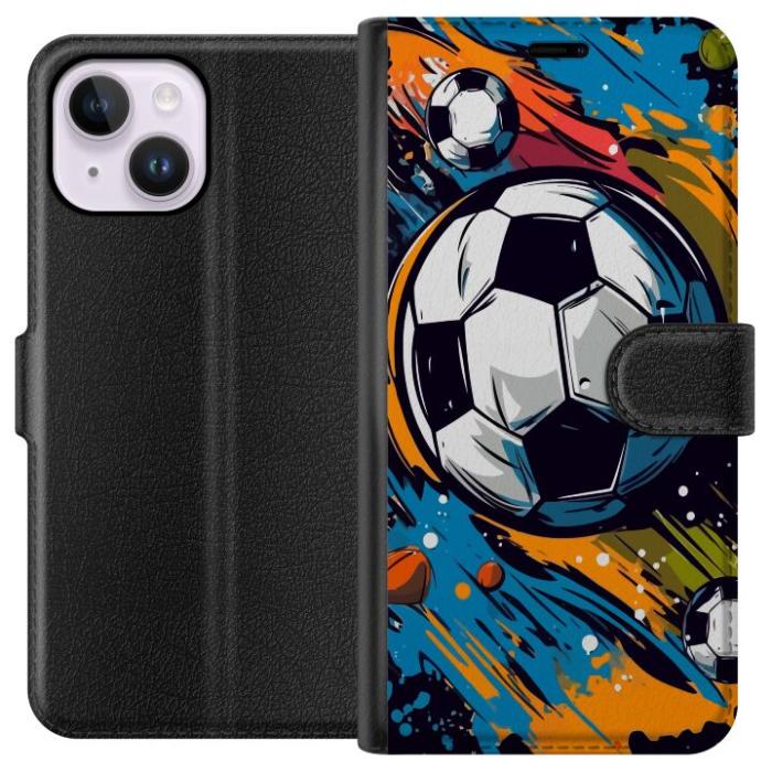 iSecrets - Plånboksfodral till Apple iPhone 14 Plus med Fotbollar