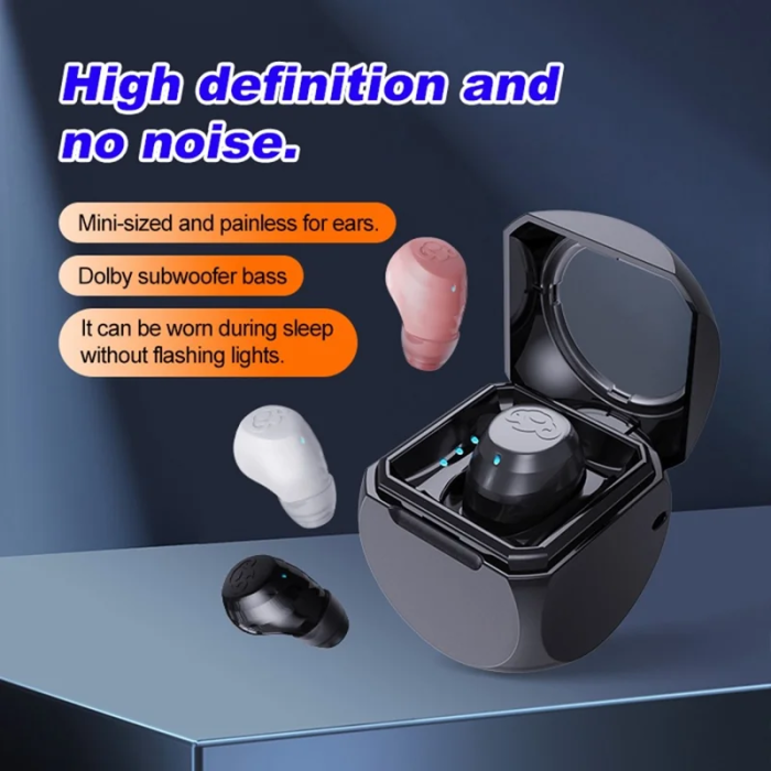 A-One Brand - Singel Mini Bluetooth In-Ear Trådlösa Hörlurar Q1 - Rosa
