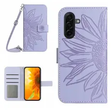 OEM - Samsung Galaxy S26 Pl&aring;nboksfodral Solros Pr&auml;gling Konstl&auml;der - Lila