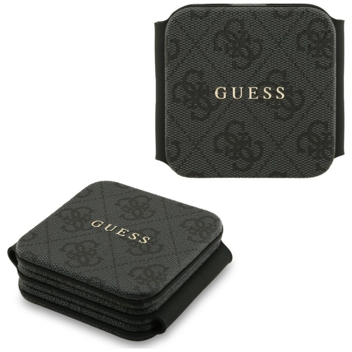 Guess - Guess 3in1 MagSafe Trådlös Laddare 15W iPhone Apple Watch Airpods 4G - Svart