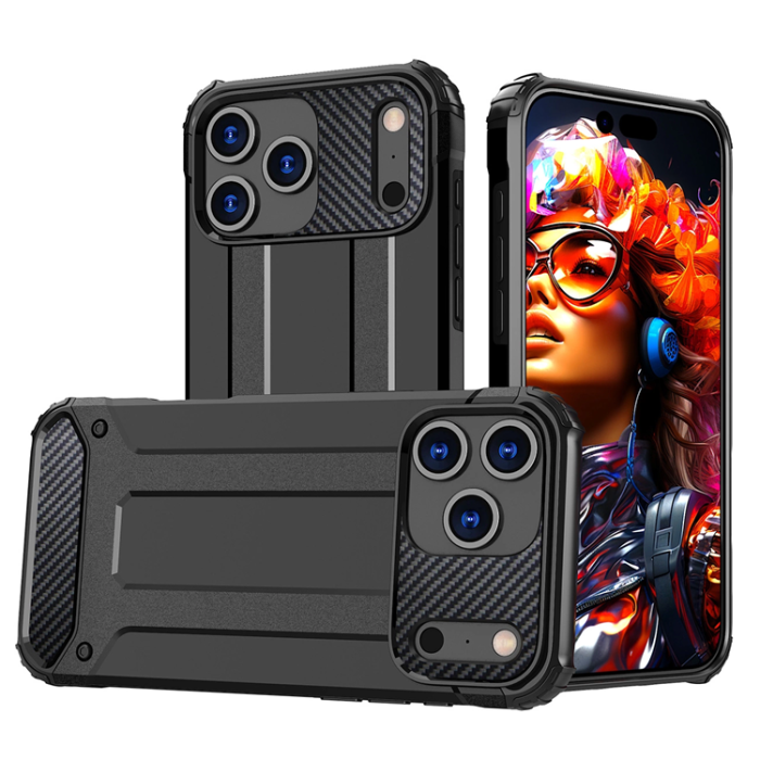 A-One Brand - iPhone 17 Pro Mobilskal Hybrid Armor - Svart