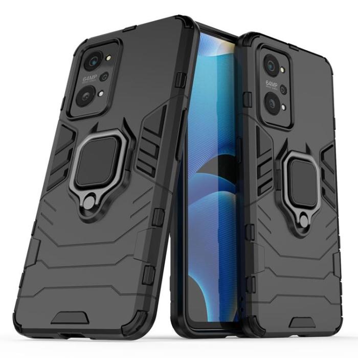 UTGATT5 - Realme GT Neo 2/Neo 3T/GT2 Skal Ring Armor - Svart