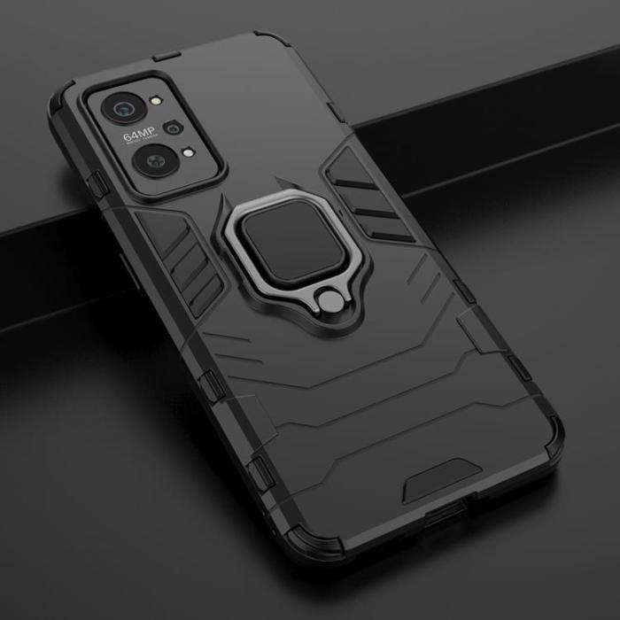UTGATT5 - Realme GT Neo 2/Neo 3T/GT2 Skal Ring Armor - Svart