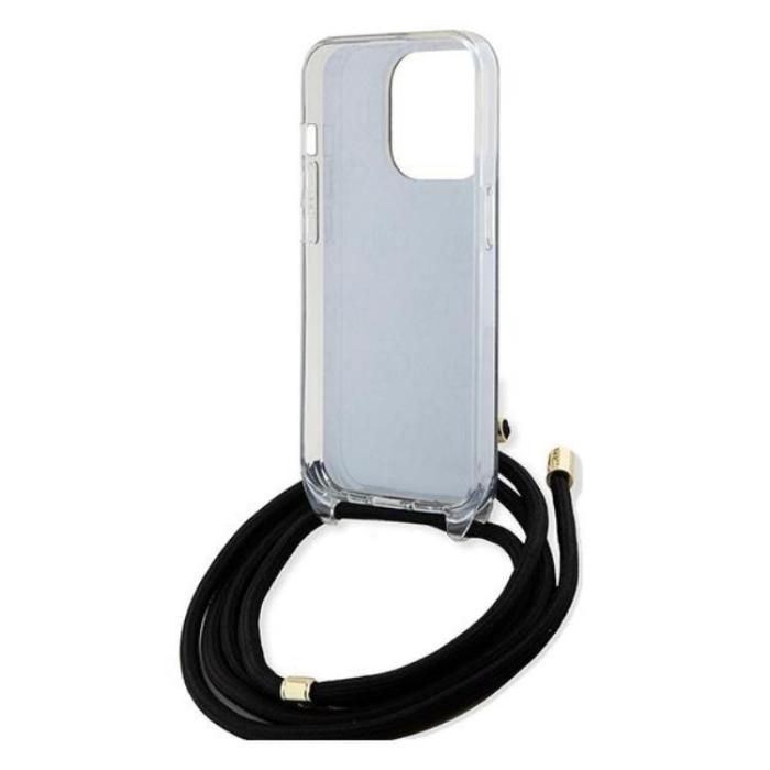 Guess - Guess iPhone 15 Pro Max Mobilskal Crossbody Cord Print - Svart