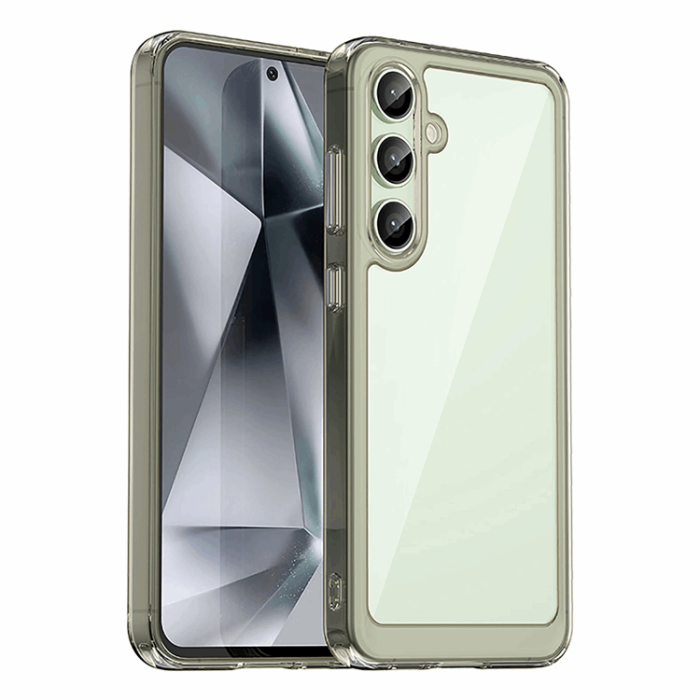 OEM - Galaxy S24 FE Mobilskal Outer Space med Ram - Clear Svart