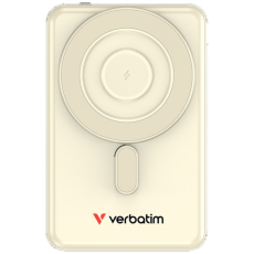 Verbatim - Verbatim MagSafe Powerbank 5000mAh 15W 2xUSB-C Kablar n Go - Guld