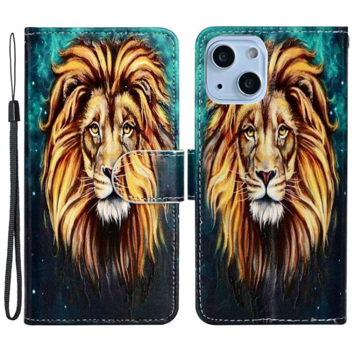 A-One Brand - iPhone 14 Plus Plånboksfodral Folio Flip - Lion