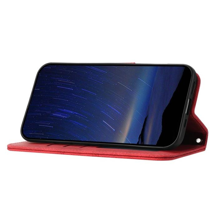 OEM - Plånboksfodral för Samsung Galaxy S26 Plus Konstläder - Röd