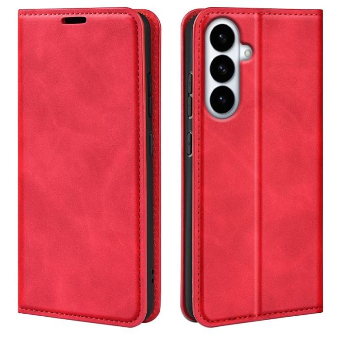 OEM - Plånboksfodral för Samsung Galaxy S26 Plus Konstläder - Röd