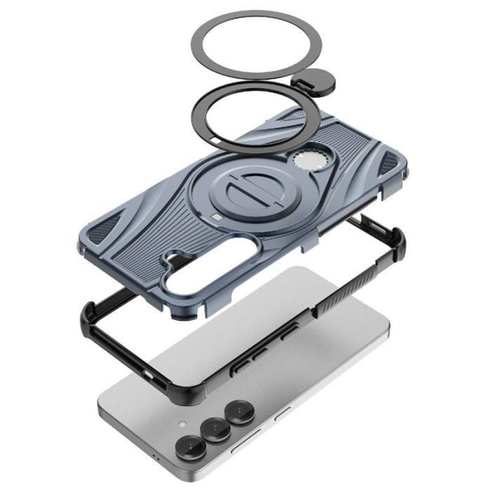 OEM - Mobilskal för Samsung Galaxy S26 Magnetiskt Kickstand TPU PC - Mörkblå
