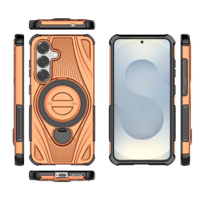 OEM - Mobilskal för Samsung Galaxy S26 Magnetiskt Kickstand TPU PC - Orange