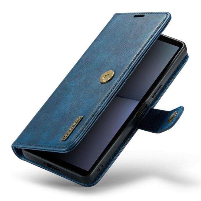 DG.MING - DG.MING Sony Xperia 10 V Plånboksfodral Äkta Läder 2in1 - Blå