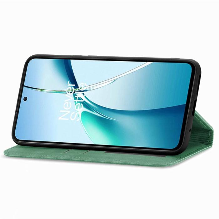 OEM - Mobilfodral för Samsung Galaxy S26 Plus Konstläder Magnetisk - Grön