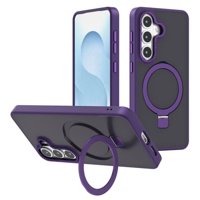 OEM - Mobilskal för Samsung Galaxy S26 Plus Magnetiskt TPU + PC Kickstand - Mörklila