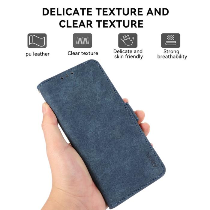 ABEEL - ABEEL Google Pixel 9a Plånboksfodral Konstläder Folio Ställ Blå