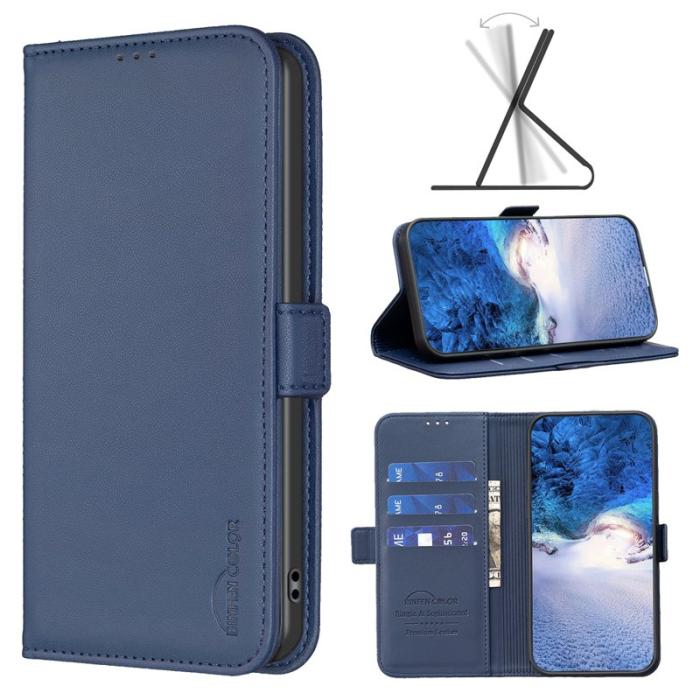 BINFEN COLOR - BINFEN Samsung Galaxy S26 Plus Plånboksfodral Konstläder Flip Folio - Blå