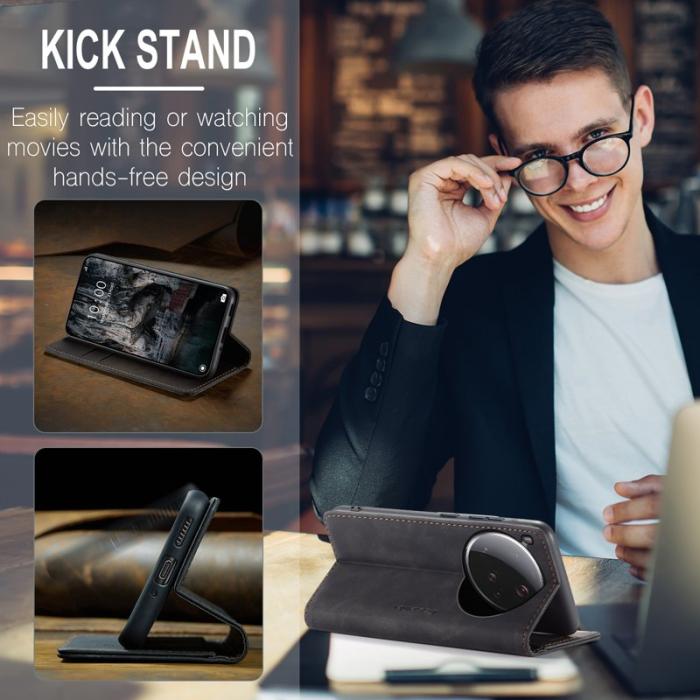Caseme - CASEME 013 Xiaomi 15 Ultra Case Plånboksfodral Konstläder Svart