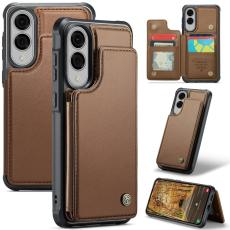 Caseme - CASEME C22 Samsung Galaxy S25 Edge Fodral Konstl&auml;der Brun