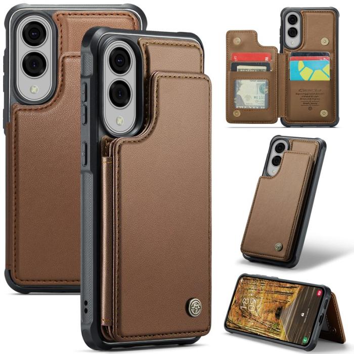 Caseme - CASEME C22 Samsung Galaxy S25 Edge Fodral Konstläder Brun