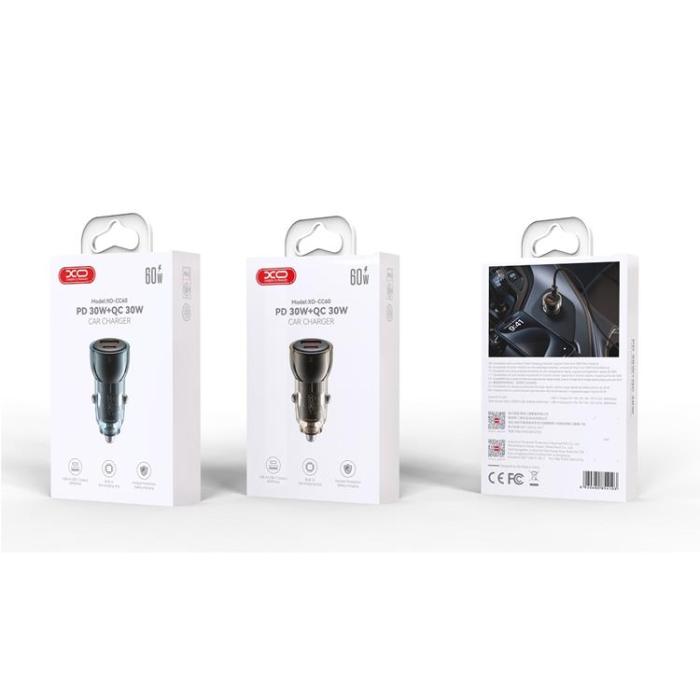 XO - XO Billaddare USB Till USB-C 60W CC60 - Svart