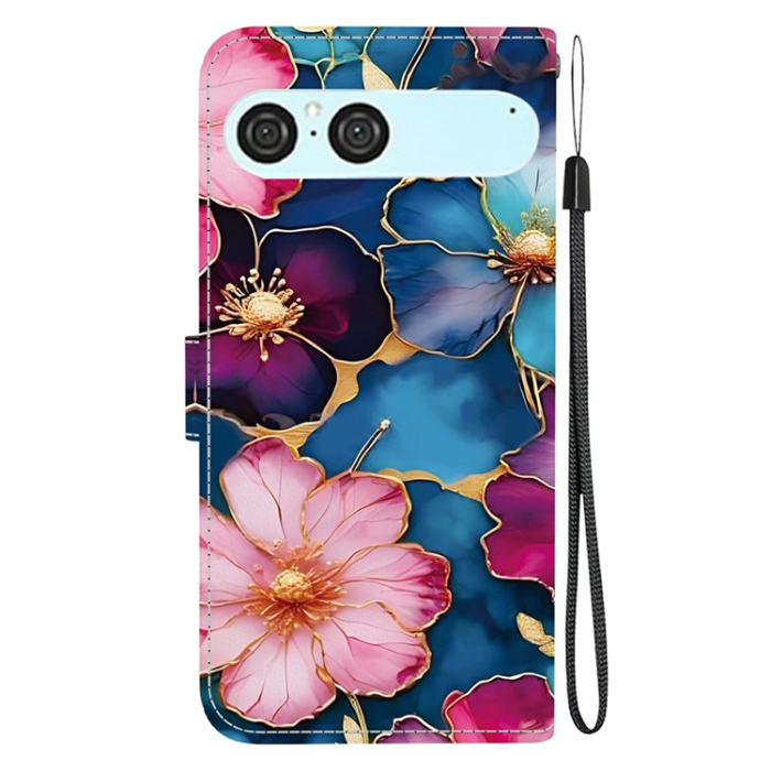 A-One Brand - Sony Xperia 10 VII Plånboksfodral Pattern Printing - Blåguld