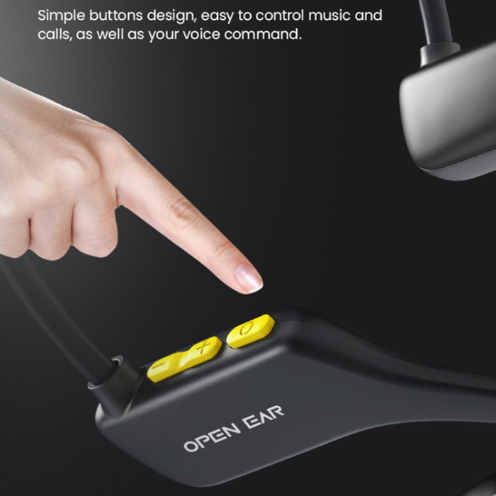 A-One Brand - Vattentäta Open-Ear Hörlurar Bluetooth med 8GB Minne för Simning Bone X2