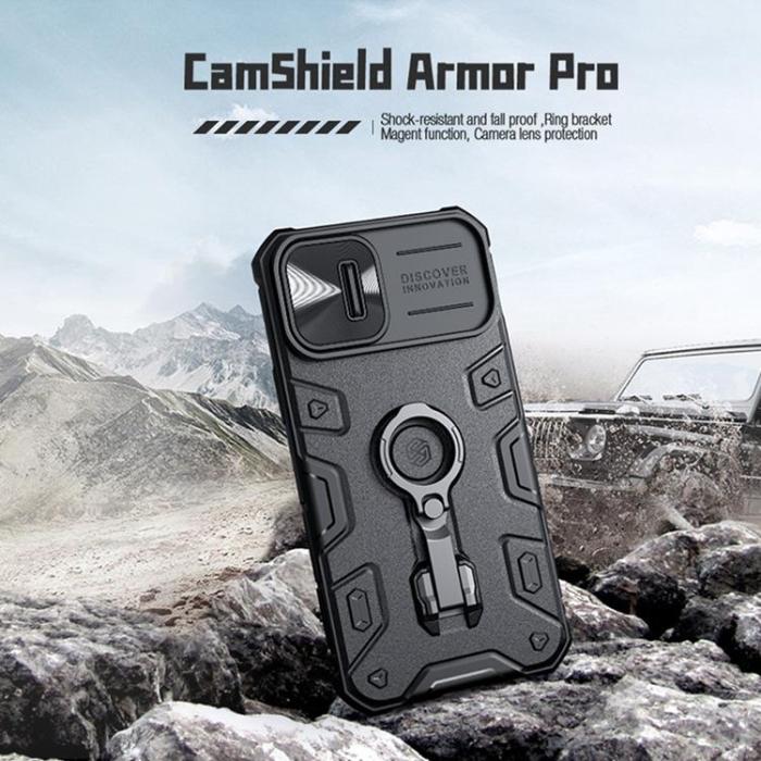 Nillkin - Nillkin iPhone 14 Plus Skal Ringhållare Armor Pro - Blå