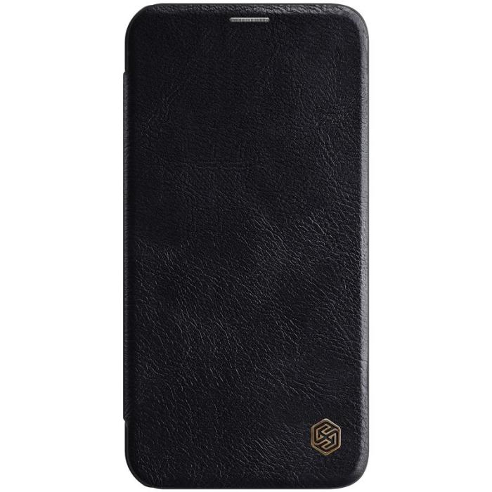 UTGATT5 - Nillkin Qin original leather Fodral till iPhone 12 mini Svart