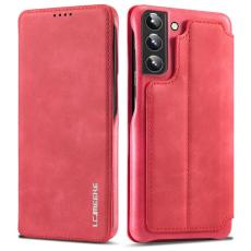 LC.imeeke - LC.IMEEKE Samsung Galaxy S22 5G Fodral - KonstL&auml;der - R&ouml;d